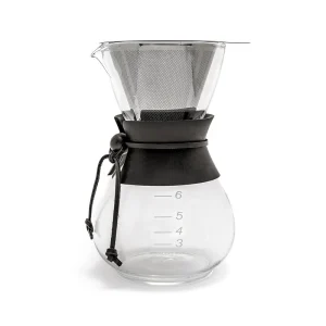 Yama Glass Coffee Drip Pot with Stainless Cone Filter - (30oz)