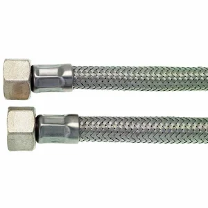 3/8" F x 3/8" F BSP Stainless Steel Flex Hose - 0.75m (29.5")