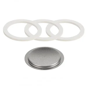 Bialetti Moka Express® Replacement Gaskets And Filter Screen - 2 cup (OD 57mm)