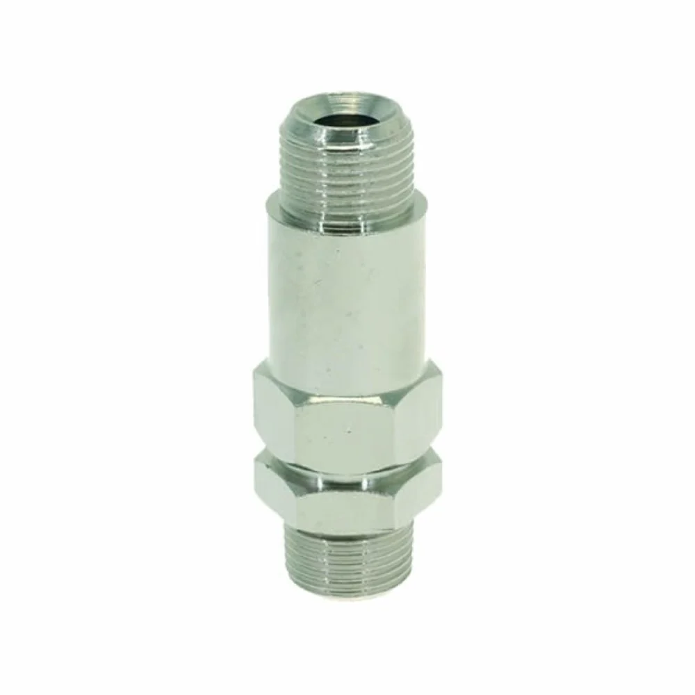 3/8" M x 3/8" M BSP No Return Valve - Nickel Plated