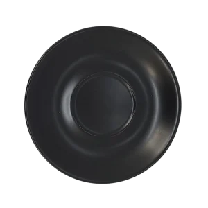Coffee Addicts Latte Cup Saucer (15cm, 6in) - Glossy Black