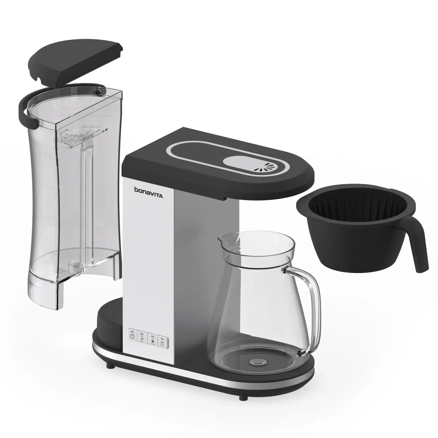 Bonavita Enthusiast 8-Cup Drip Coffee Brewer with Glass Carafe - Stainless Steel - Image 3