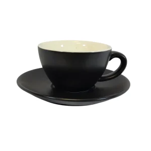 Coffee Addicts Cappuccino Cup & Saucer (150ml, 5oz) - Matte White