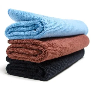 Espresso Parts Microfiber Cloth Towel 16" x 16" - Black