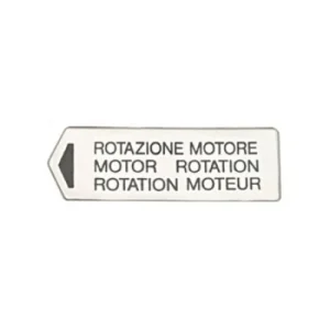 Mazzer Motor Rotation Sticker