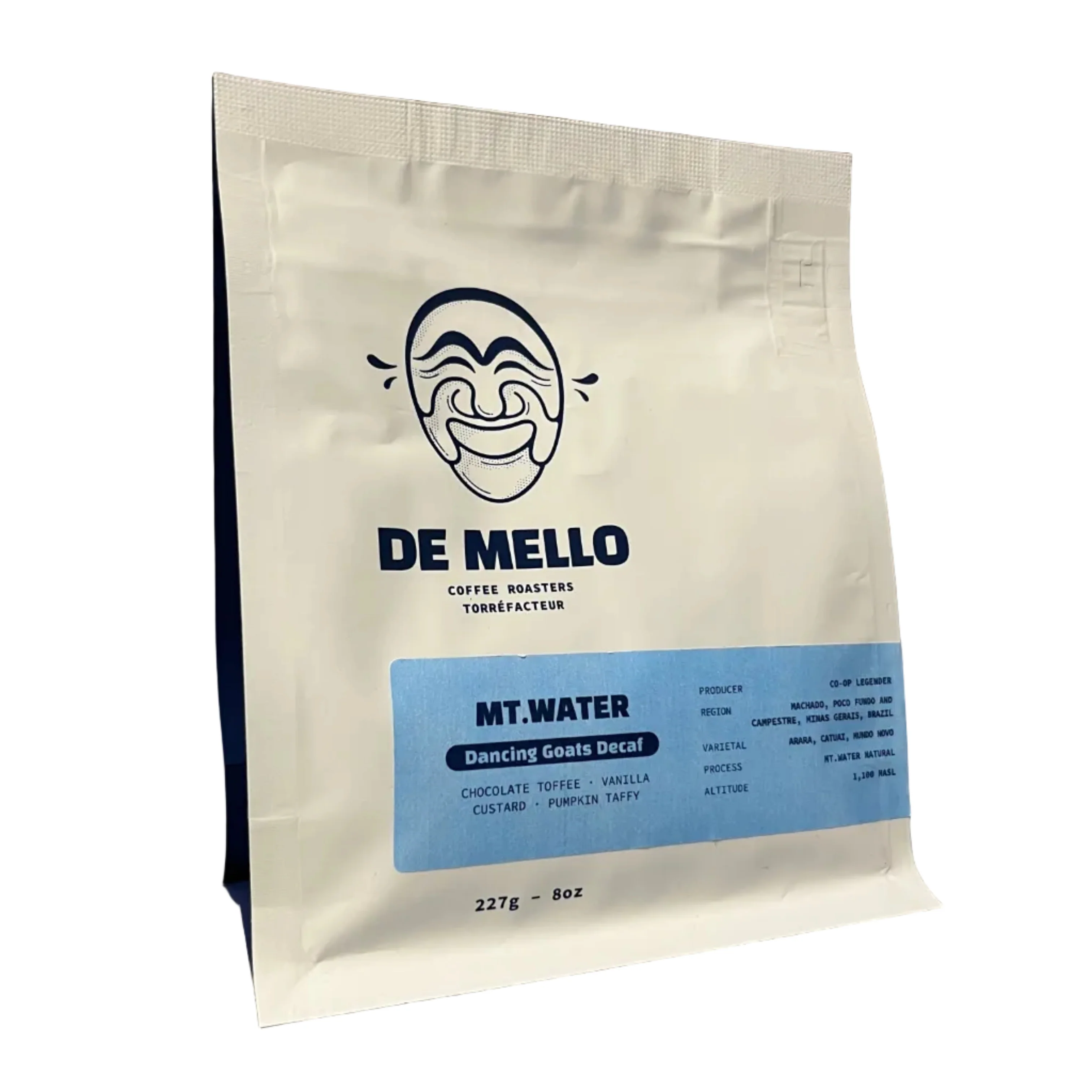 De Mello Coffee Roasters De Mello - Mt. Water Dancing Goats Decaf Coffee Beans